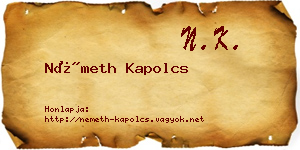 Németh Kapolcs névjegykártya